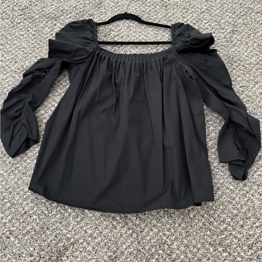 Kate Spade Black Ruched Blouse - Picture 2 of 4